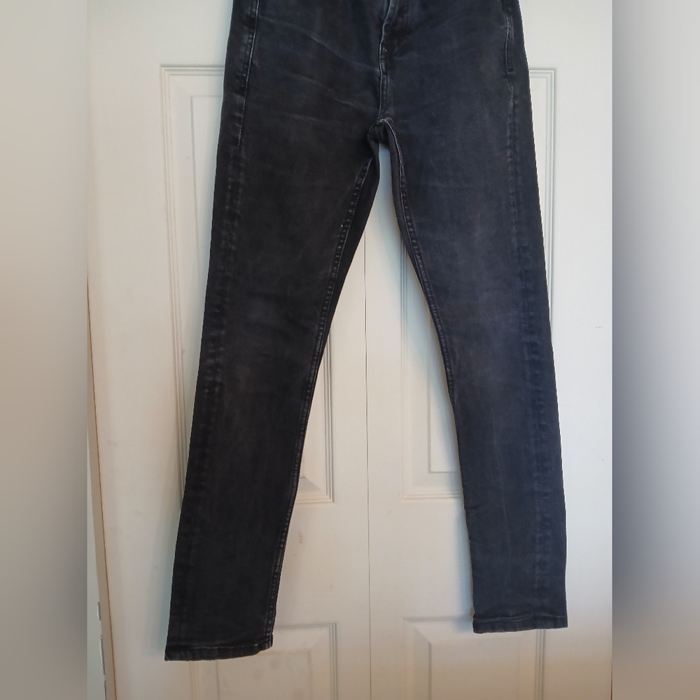 PULL & BEAR Black Cotton Jeans, Size 36 - Picture 6 of 11